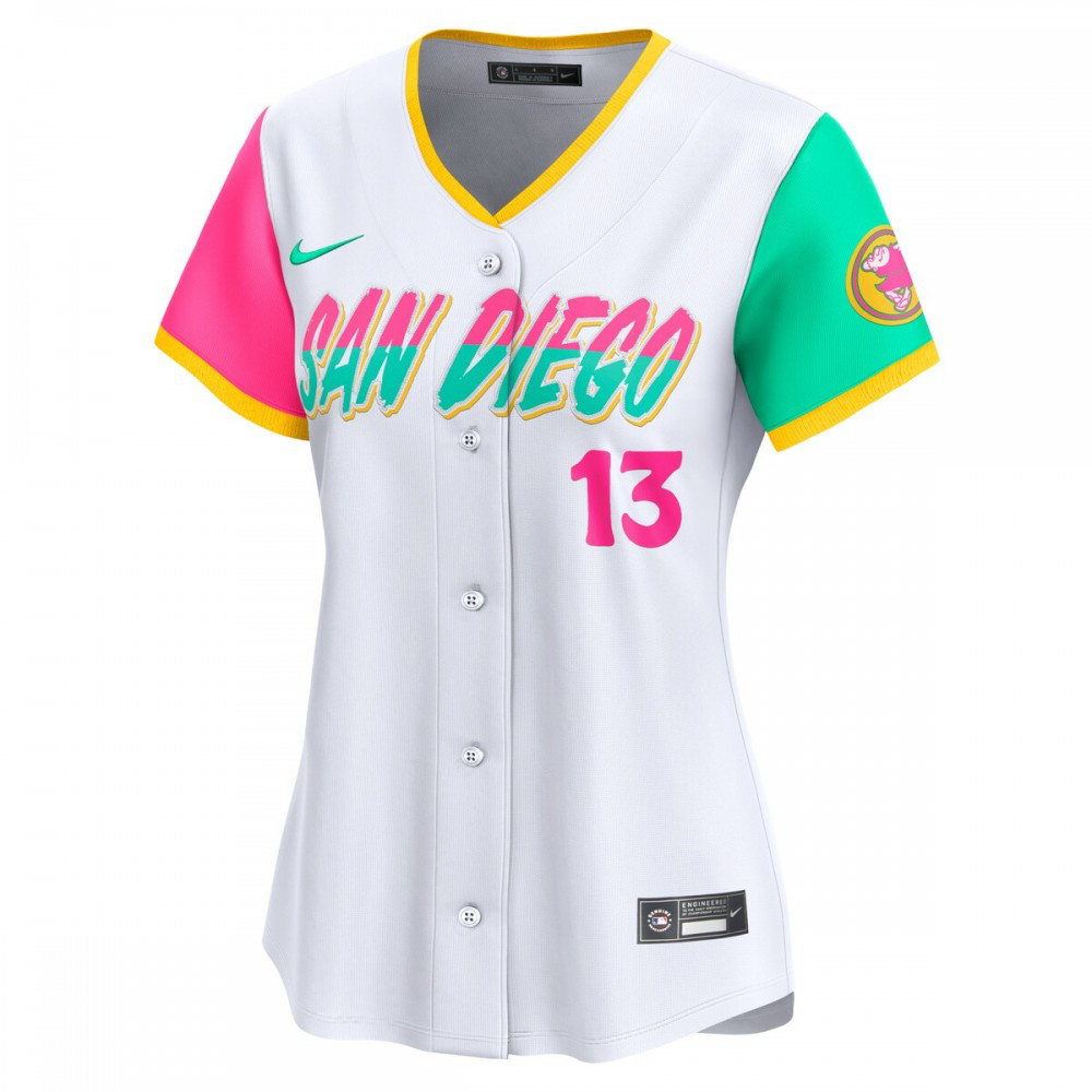 Manny Machado San Diego Padres Women's City Connect Limited Player Jersey - White-Pro Kit Vault | Brand New 26/27 Sports Jerseys